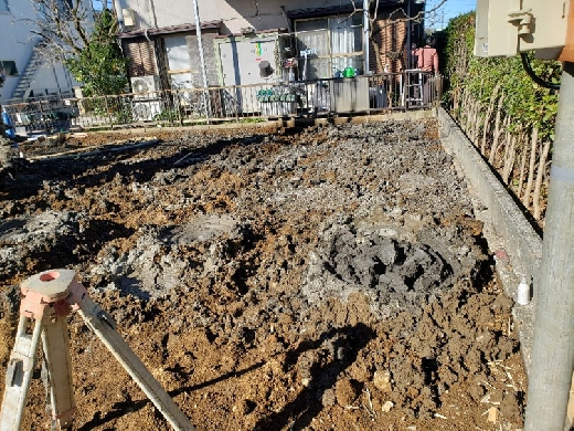 川口市I様邸新築工事地盤調査、改良
